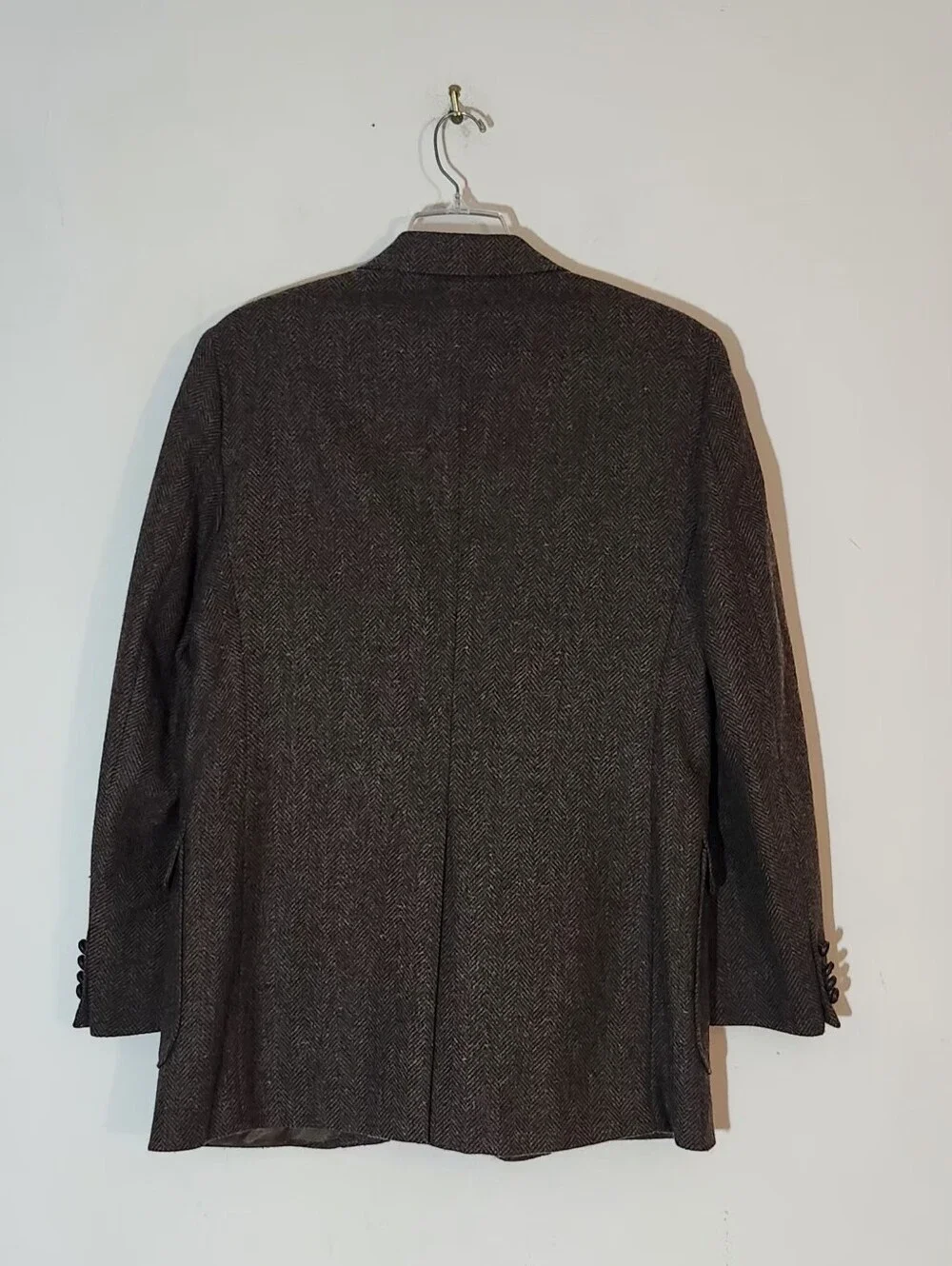 Vintage Imperial by Haggar Herringbone Wool Sport Coat Blazer Size :42L